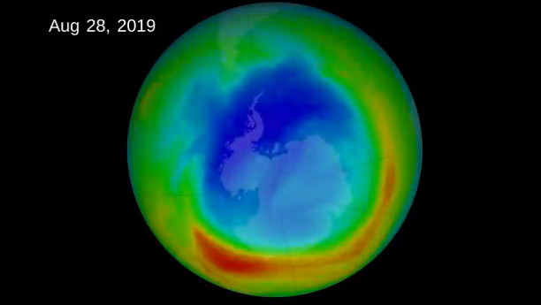 熱帶地區（30 °N - 30 °S）最新發現了一個「大型且全季節性的臭氧層洞」   圖: 翻攝自 @NASAEarth 推特 