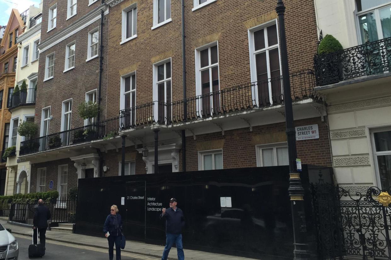 The house in Charles Street, Mayfair, where a judge has quashed permission for a super-basement: Paul Keogh