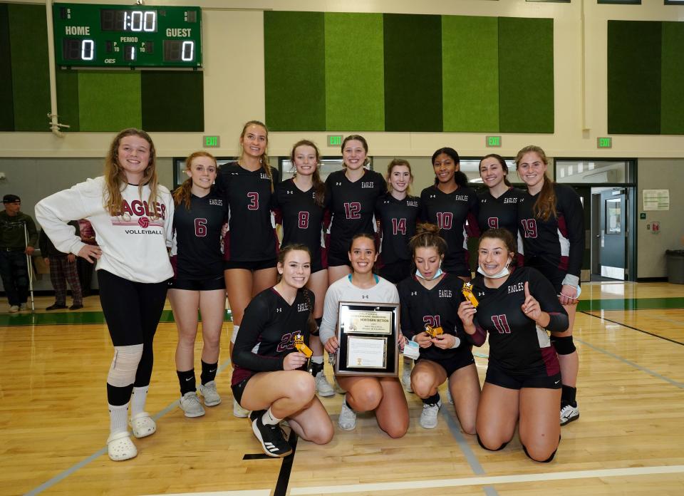 West Valley swept Orland, 25-12, 25-11, 25-18, for the Northern Section Division III championship on Saturday, Nov. 6, 2021, in Red Bluff.