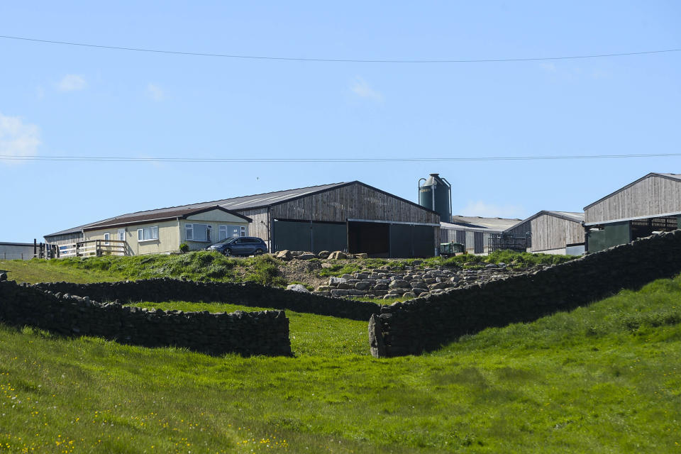 GV of Coppy Hill Farm in Keighley, West Yorkshire where 4 year old Oliver Walker was found dead last year after an electric shock - 21st May 2019.  See SWNS story SWLEcaravan. A four-year-old boy tragically died when he was electrocuted by a modified desk lamp in a caravan where he kept his toys, an inquest heard. Oliver Walker was found by his mother grasping the black desk lamp on the floor of a caravan his family were using while their farmhouse home was being renovated. The "bright young boy" who loved tractors lived on a farm in Keighley, West Yorks., with his parents Charlotte and Andrew Walker and his younger sister. His mother Charlotte started CPR on the little lad on top of a bail of hay while his uncle Ben Walker frantically dialled 999 on March 13, 2018.