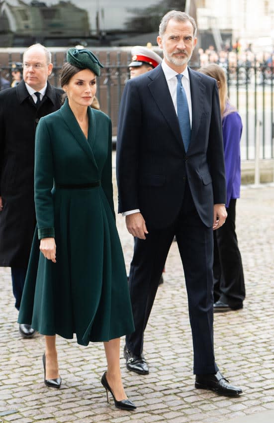 Los reyes Felipe y Letizia en el servicio de acción de gracias por la vida del duque de Edimburgo