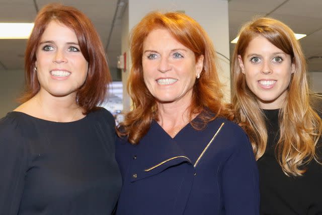 <p>Janette Pellegrini/Getty</p> Ferguson with her daughters Princess Eugenie (left) and Princess Beatrice