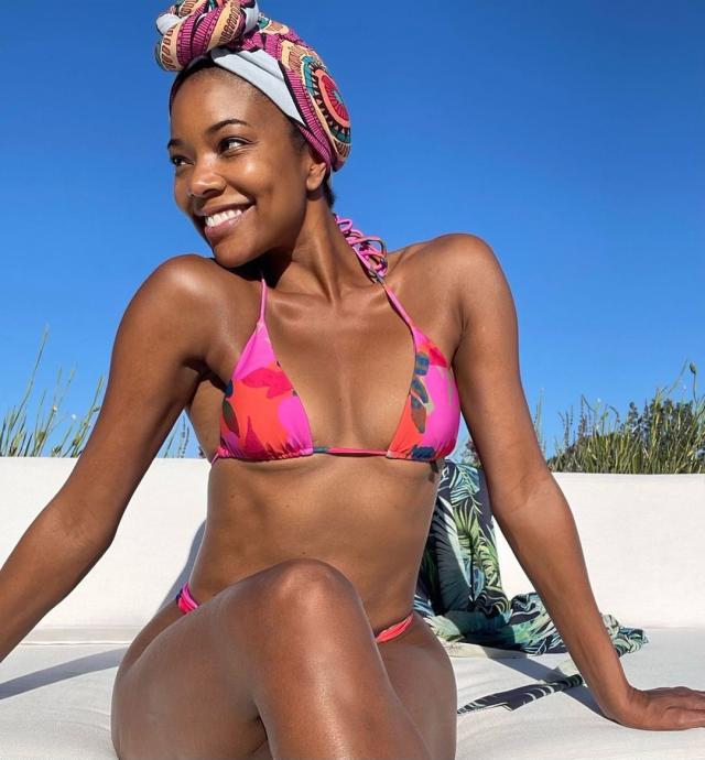 Gabrielle Union Wore a Yellow Thong Bikini While Soaking Up the Sun With  Dwyane Wade - Yahoo Sports