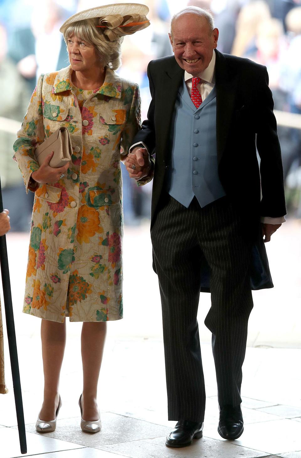 Parents of the groom Nicola and George Brooksbank