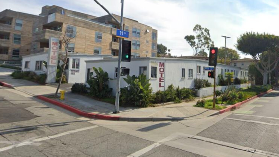 The Holiday Motel located at 11th Street and Pico Boulevard in Santa Monica. (Google Earth)