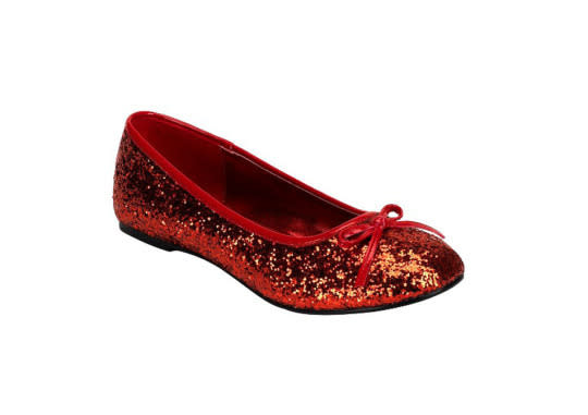 Glittery red shoes = instant Dorothy costume that you can keep wearing even after Halloween’s over!