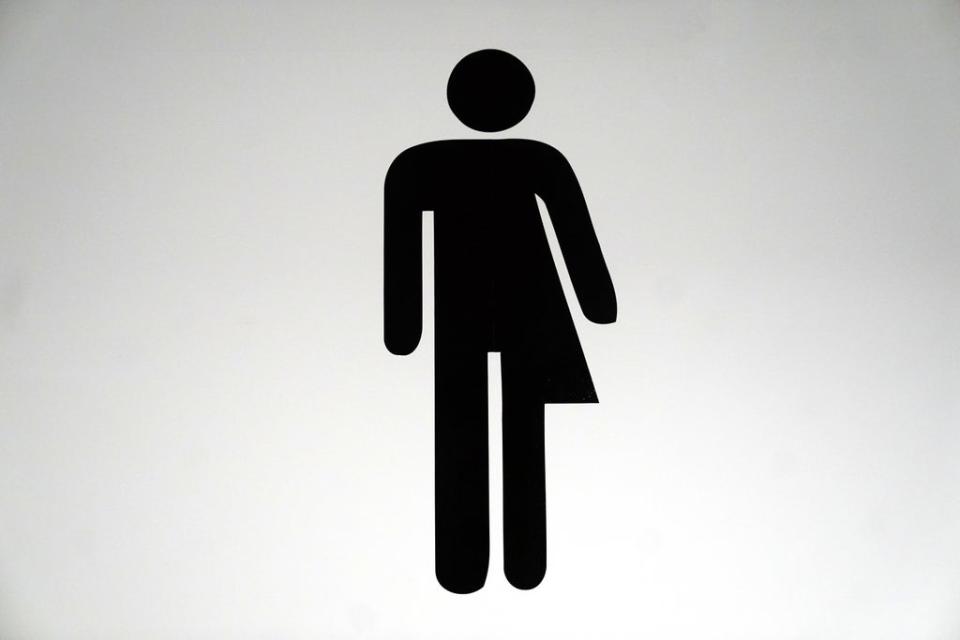 A sign for unisex non-binary gender neutral toilets in south west London (Victoria Jones/PA) (PA Wire)