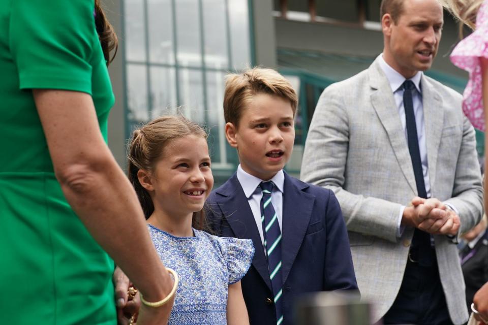 the prince and princess of wales attend wimbledon 2023 day 14