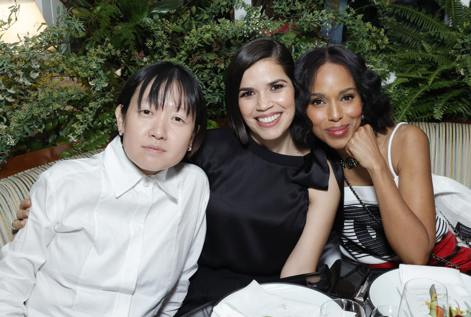 Celine Strong, America Ferrera and Kerry Washington