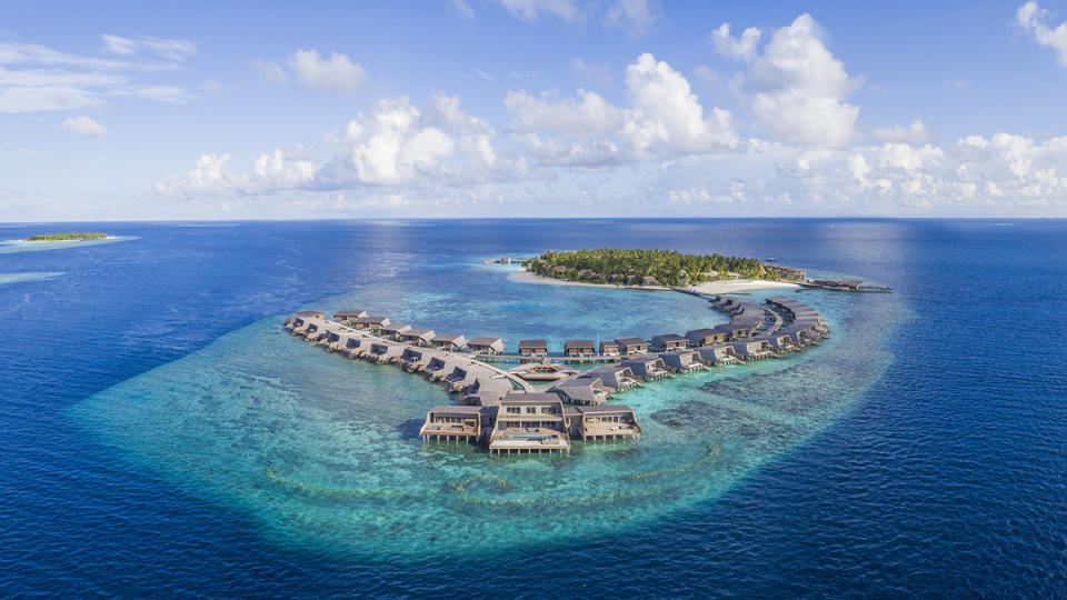 The exterior of the St. Regis Maldives Vommuli Resort