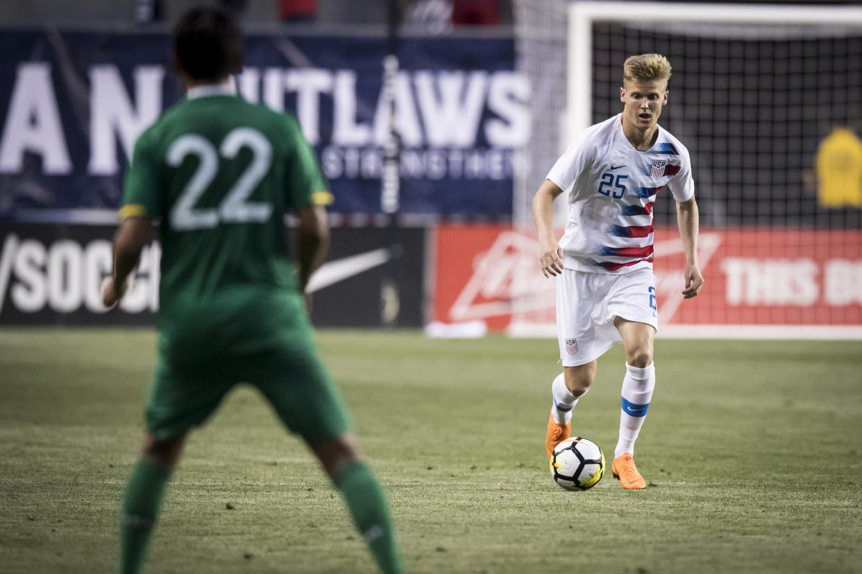 Keaton Parks, 20, made his U.S. national team debut against Bolivia on Monday. (Getty)