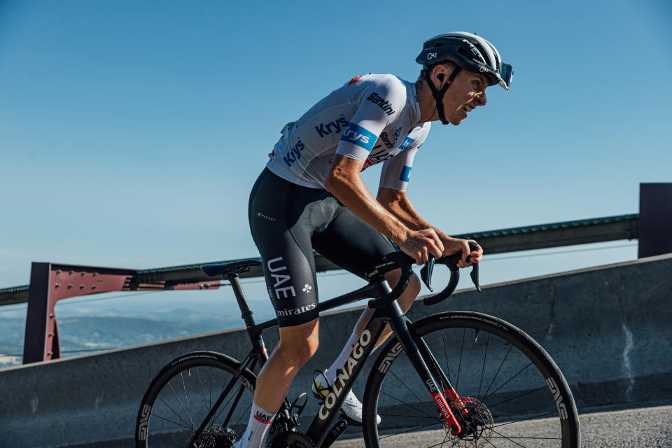 Riders ascending the final kilometres of the Puy de Dôme on stage 9 of the 2023 Tour de France