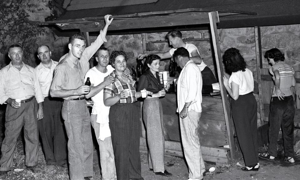 The Oak cabin in the Quincy quarries in 1950. This photo is now part of the Local History Collection at the Thomas Crane Public Library in Quincy.