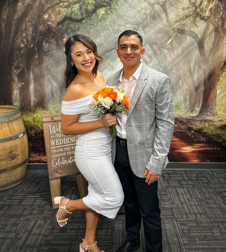 The San Bernardino County Clerk’s office is gearing up for its busiest marriage ceremony day of the year, Valentine's Day.  Miranda Canseco and Juan Ochoa  were married at the San Bernardino Hall of Records.