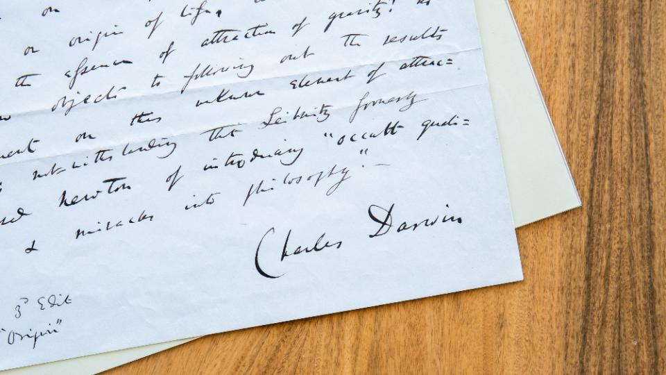 The manuscript still contains some of the famous writer’s notes.
