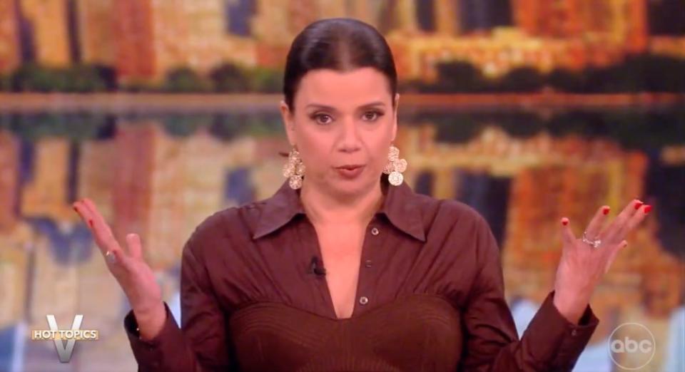 Ana Navarro said that she will “shut my mouth and wish her well and pray for her.” X/@TheView