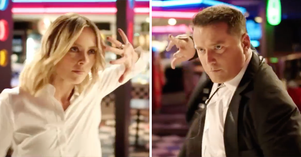 Today’s Allison Langdon and Karl Stefanovic dancing in a diner.