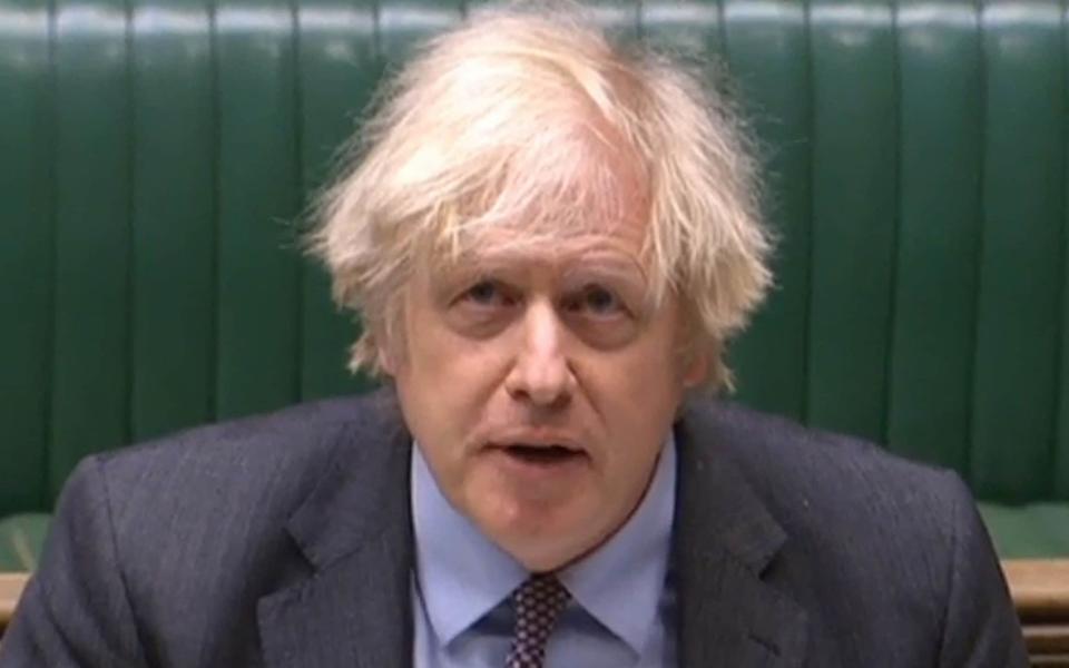  Boris Johnson making a statement on the government's roadmap out of coronavirus lockdown - AFP