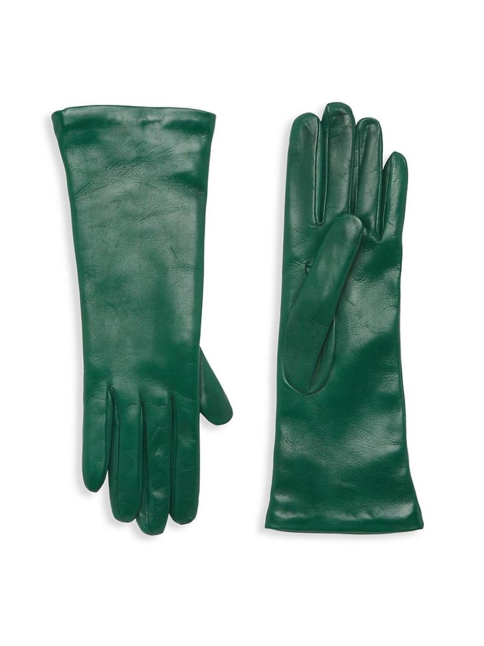 COLLECTION Cashmere-Lined Leather Gloves