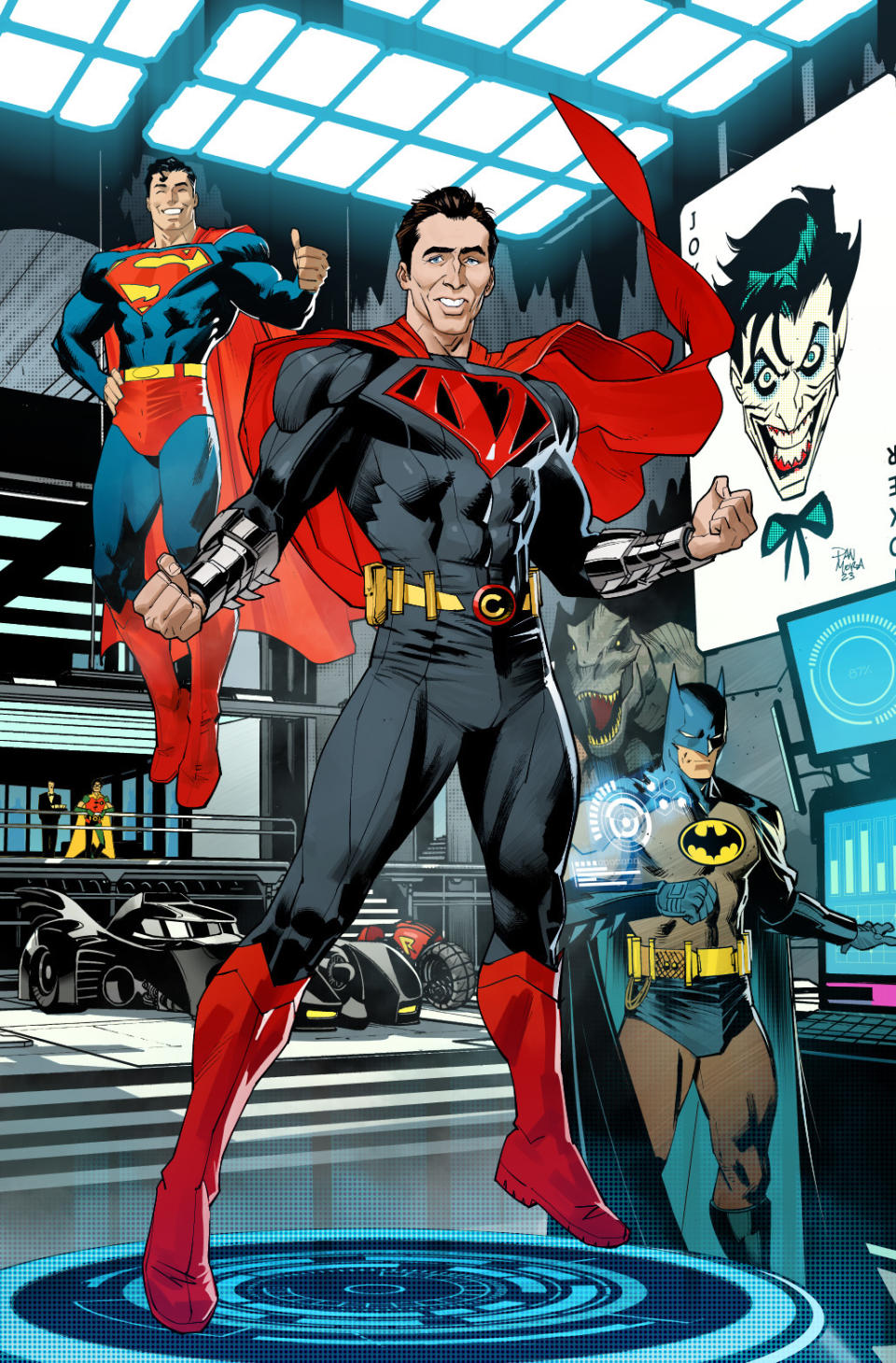 Nicolas Cage as Superman on the cover of 'Batman/Superman: World’s Finest #19.'