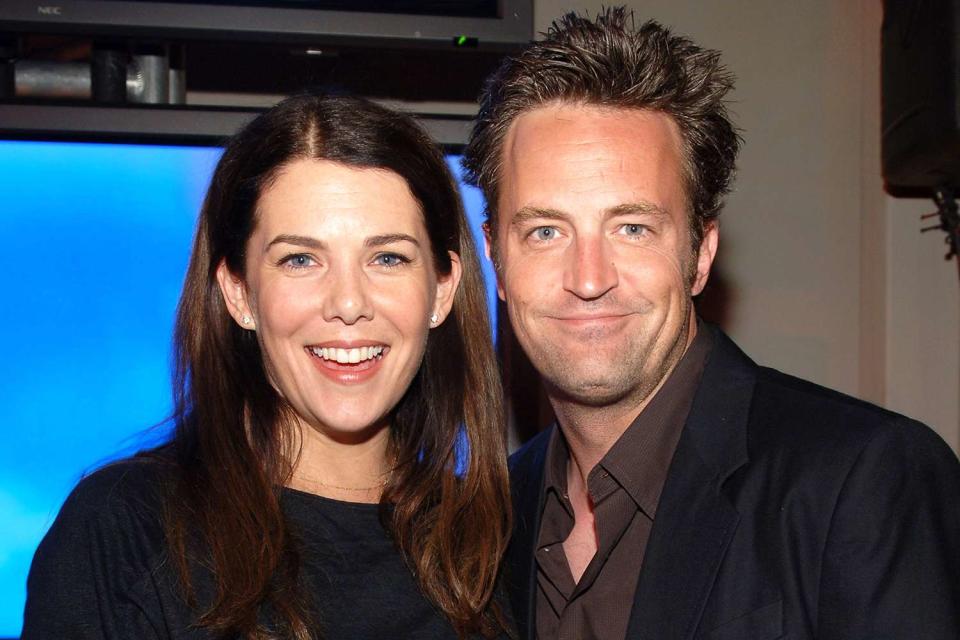 <p>John Sciulli/WireImage</p> Lauren Graham and Matthew Perry at the 4th Annual Pre-Emmy Party.