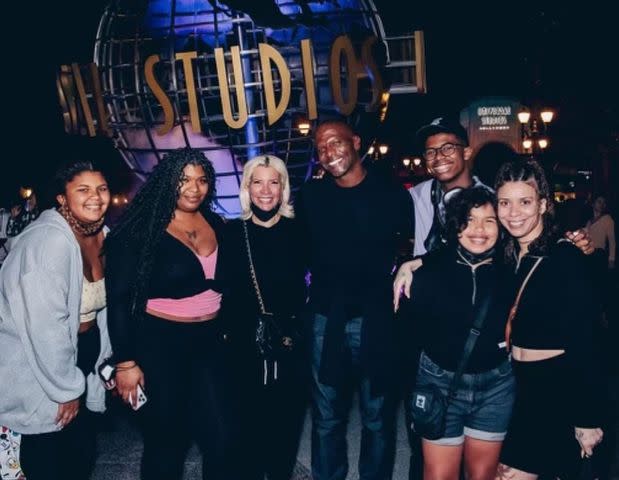 <p>Terry Crews Instagram</p> Terry Crews with his wife, Rebecca, and their kids at Universal Studios