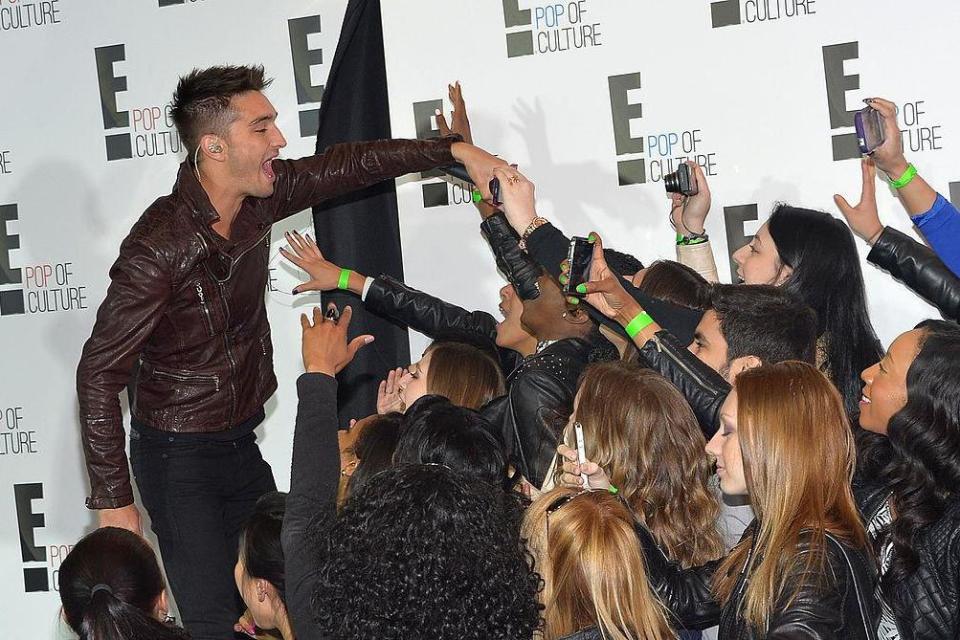 Tom Parker back in 2013 performing with The Wanted in New York (Getty Images)