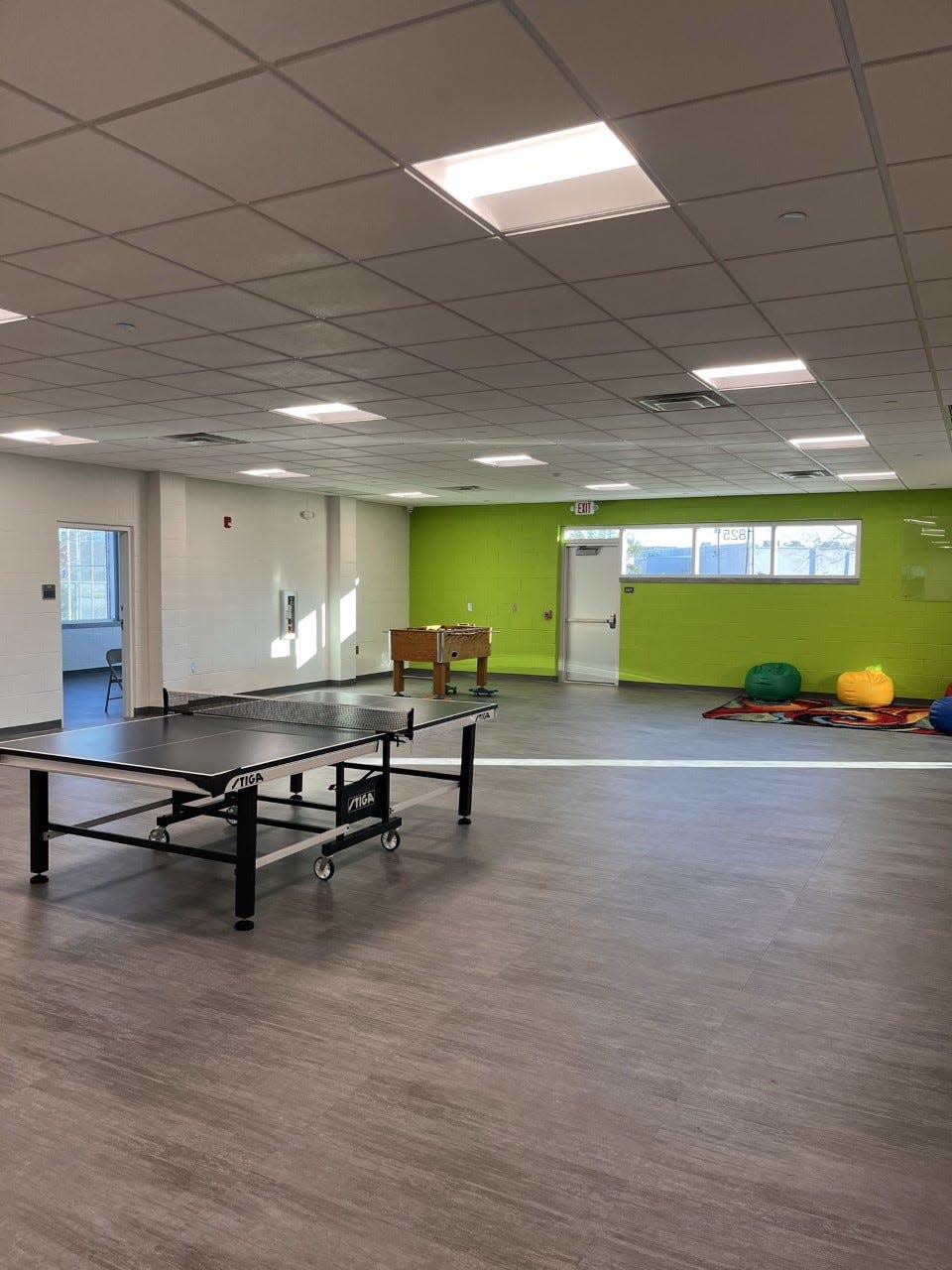 A recreation room inside Jack Amyette's new and improved facility.