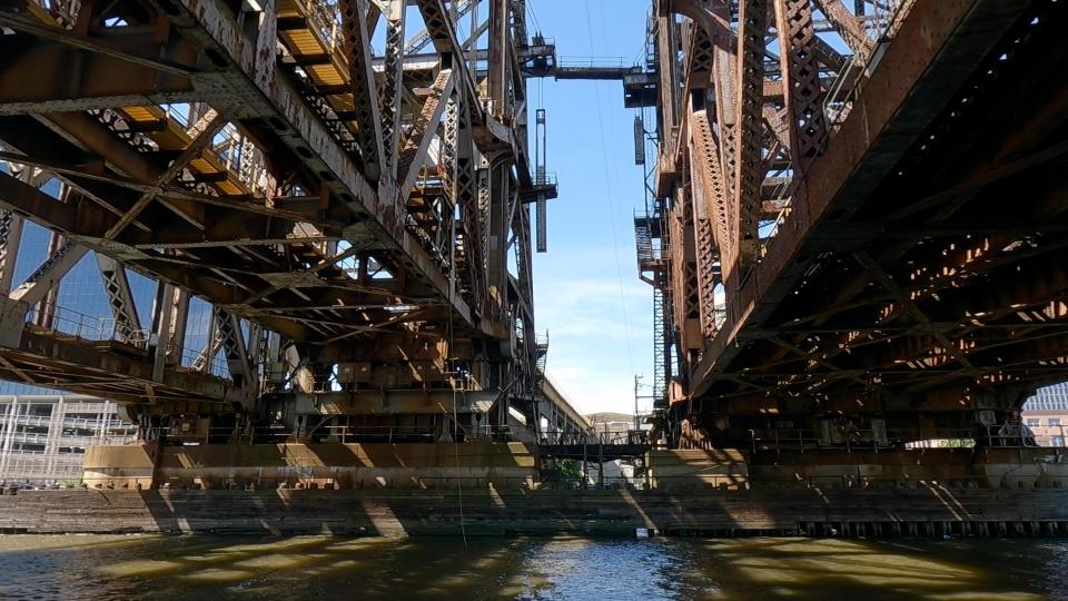 Dock Bridge next to Newark Penn Station over the Passaic River in Newark, NJ on Thursday April 27, 2023. 