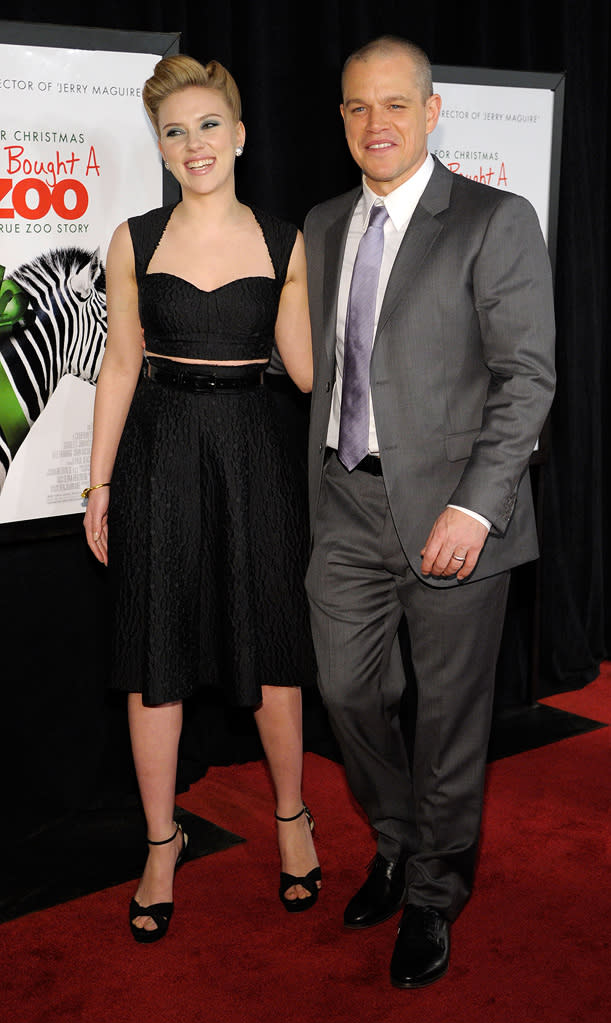 We Bought a zoo 2011 NY Premiere Scarlett Johansson Matt Damon