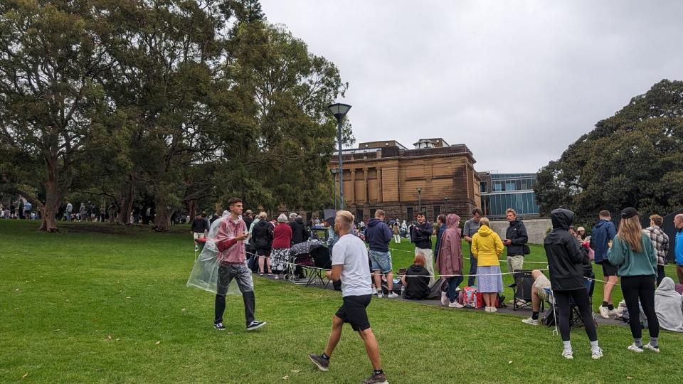 Crowds are already gathering in Sydney for tonights New Year fireworks display. Picture: Newswire