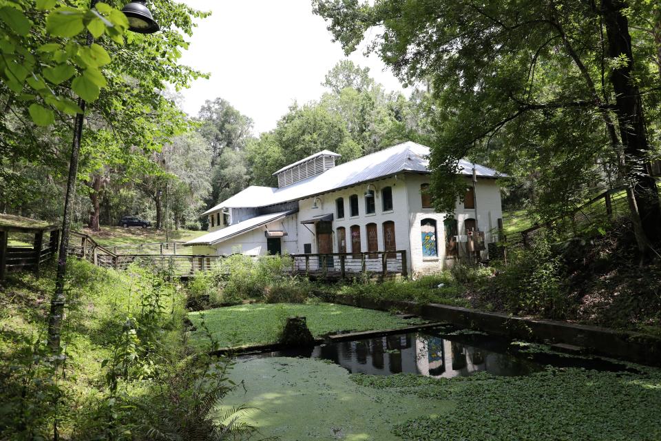 Gainesville's original 19th-century water treatment building at Boulware Springs Park in Gainesville, Florida on June 26, 2023.