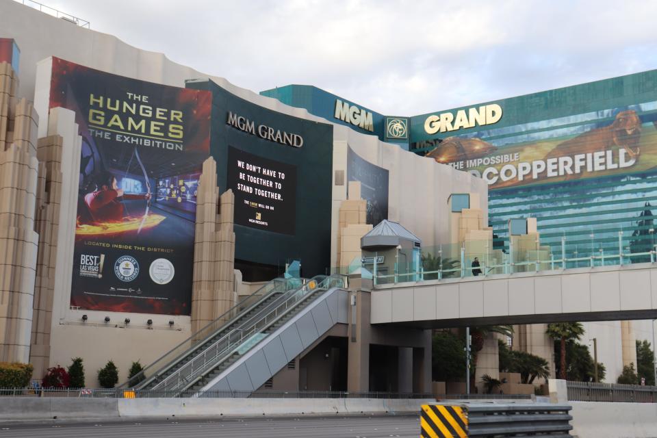 Sidewalks and walkways near the MGM Grand