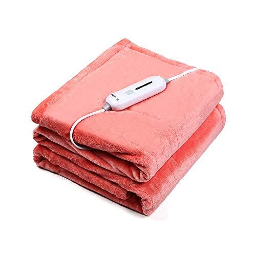 11) WAPANEUS Foot Pocket Heated Blanket Electric Throw