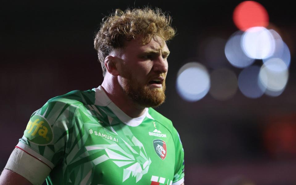 Ollie Chessum in action for Leicester Tigers