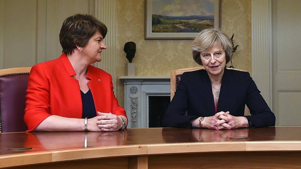 Arlene Foster and Theresa May are negotiating the future of the government (PA Images)