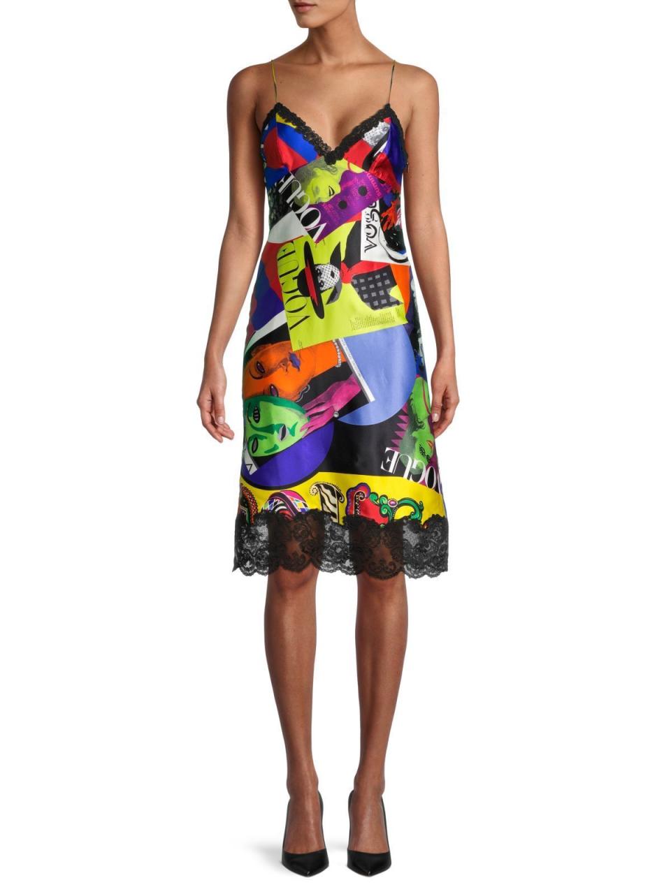 18) Pop Art Graphic Slip Dress