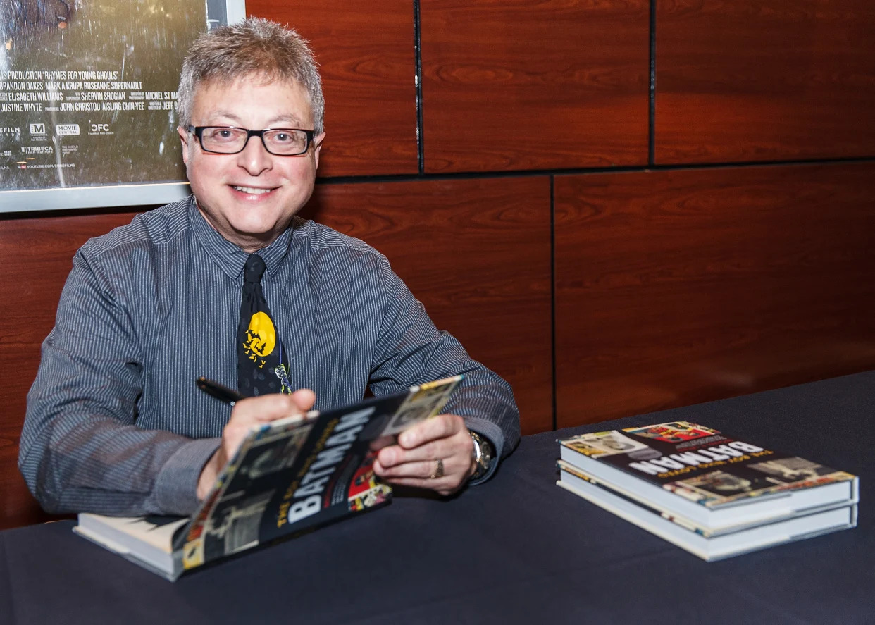 VANCOUVER, BC - FEBRUARY 05:  Executive Producer Michael Uslan signs autographs at Spark FWD Conference at Vancity Theatre on February 5, 2014 in Vancouver, Canada.  (Photo by Andrew Chin/FilmMagic)