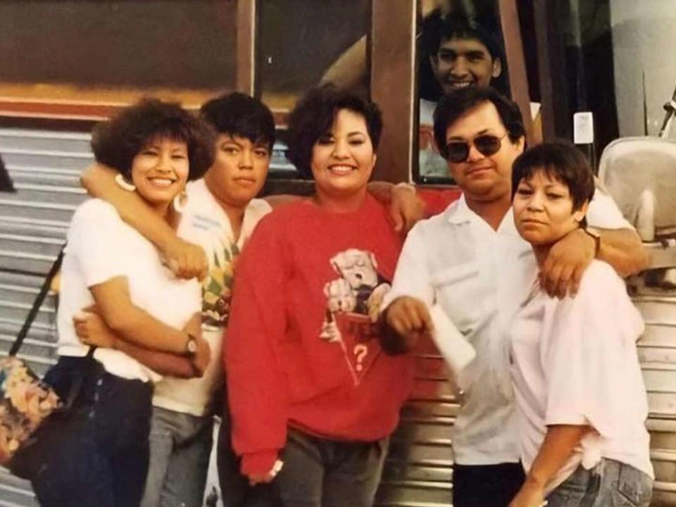 <p>A.B. Quintanilla Instagram</p> Selena Quintanilla with her family.