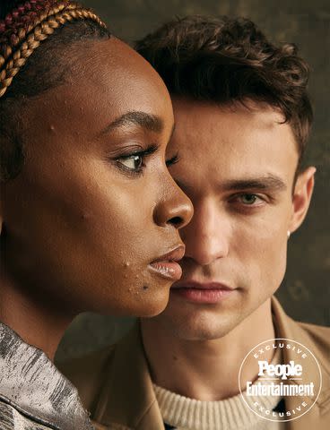 <p>Robby Klein/Contour by Getty </p> Kiki Layne and Thomas Doherty