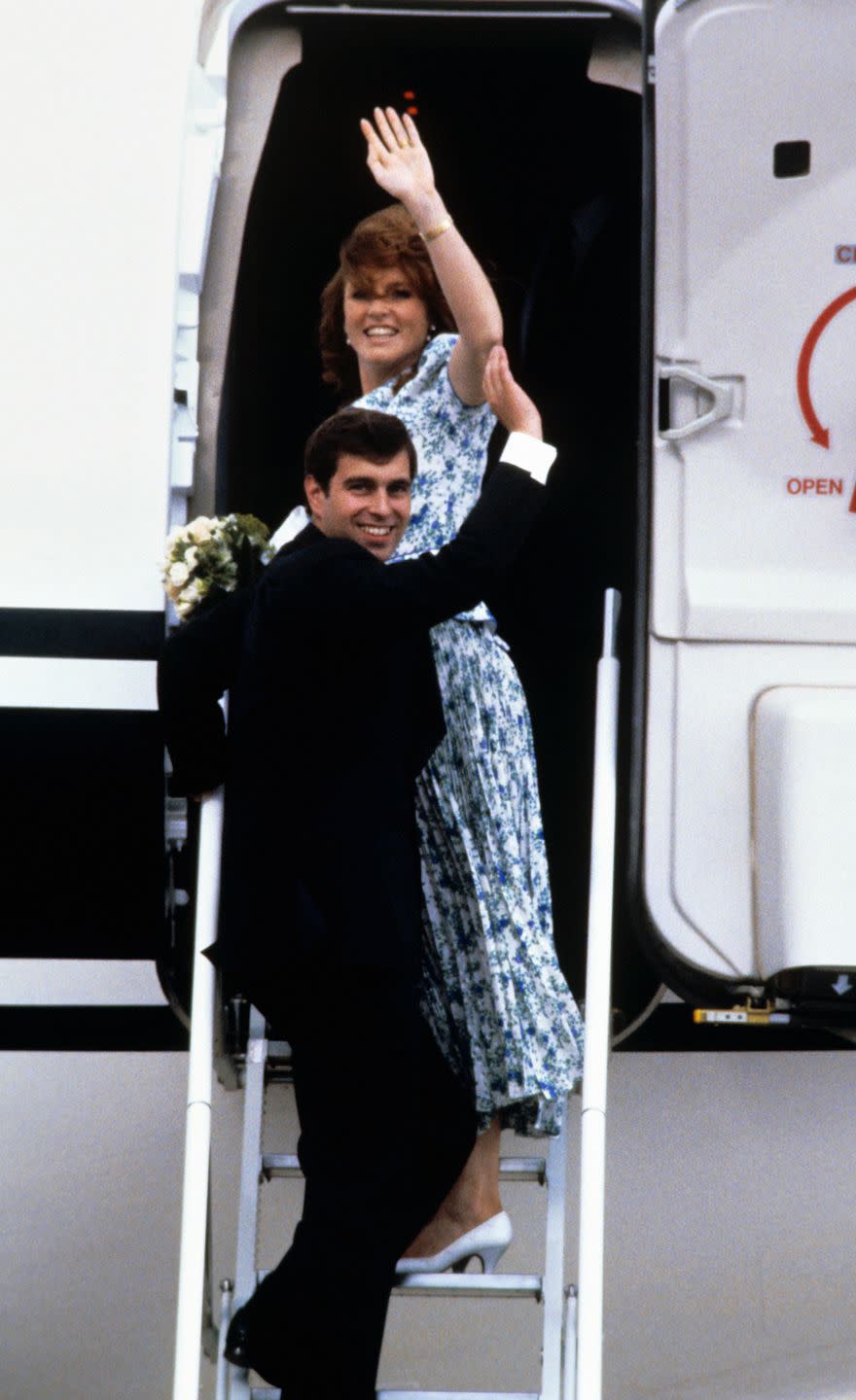 <p>For their honeymoon in 1986, Prince Andrew and his then-wife, Sarah Ferguson, took the royal jet and the royal yacht <em>Brittania</em> to the Azores, a region in Portugal. The jet had "Just Married" emblazoned on the rear door.</p>