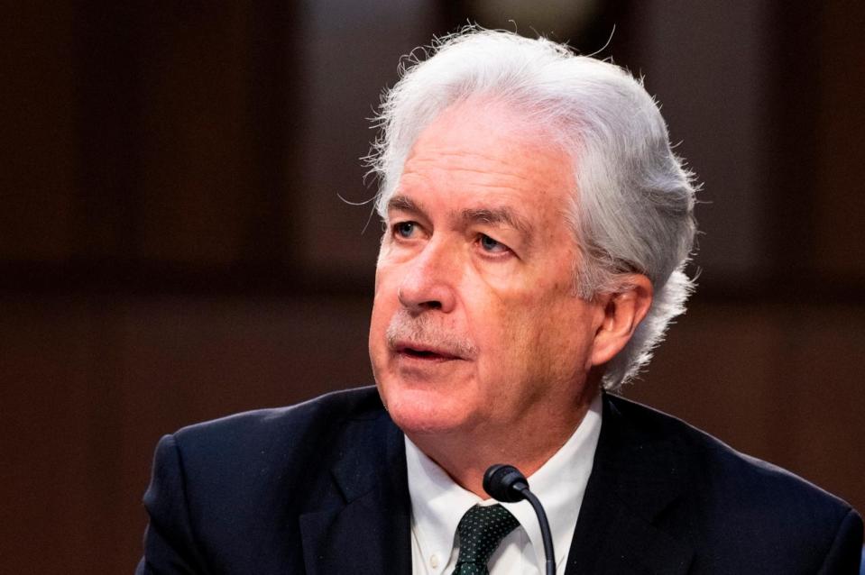 PHOTO: CIA Director William Burns testifies during the Senate Select Intelligence Committee hearing on 'Worldwide Threats,' March 10, 2022.  (Bill Clark/CQ-Roll Call via Getty Images)