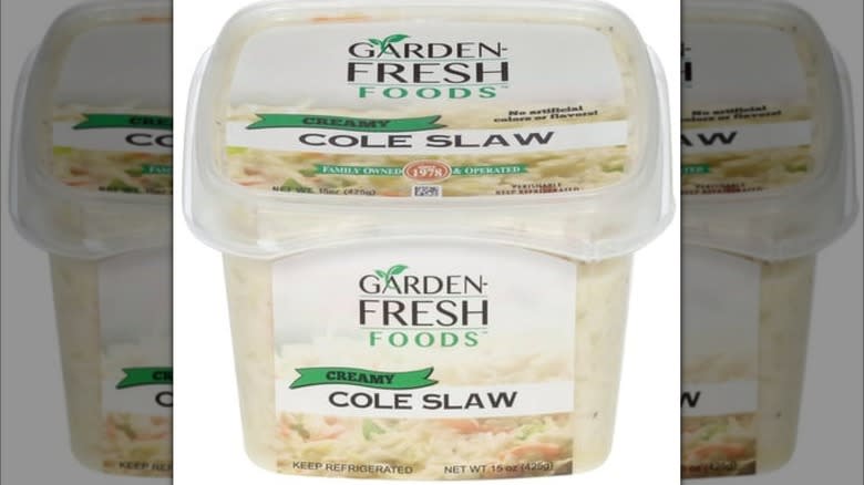 Tub of Garden-Fresh Foods Creamy Coleslaw