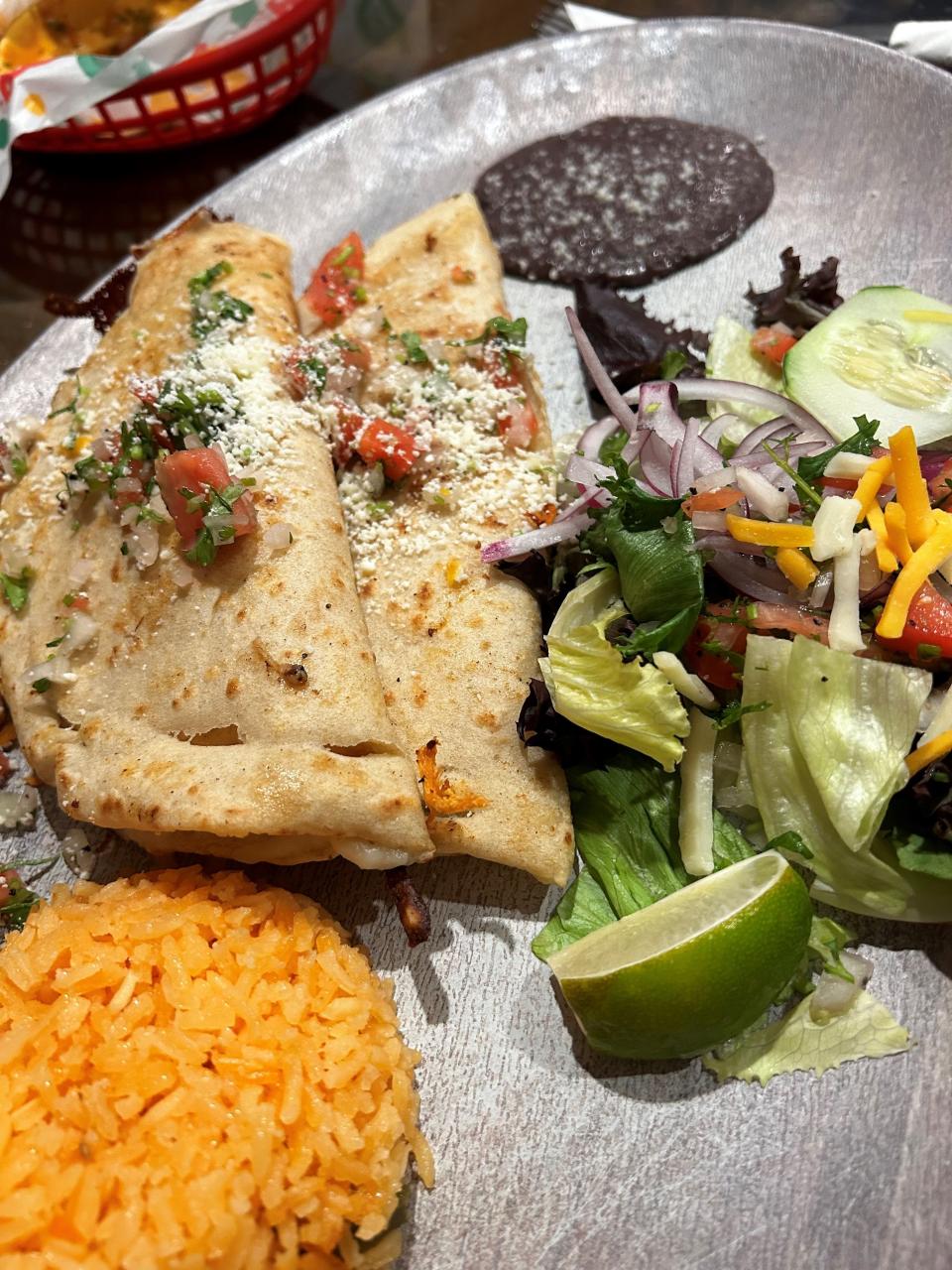 A chicken quesadilla at La Cabañita in the Manahawkin section of Stafford.