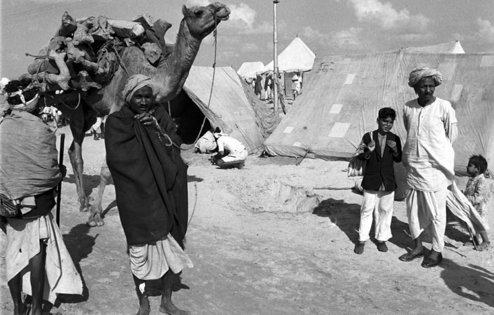 Not originally published in LIFE. Scene during the Kumbh Mela, India, 1953. (James Burke—Time & Life Pictures/Getty Images) <br> <br> <a href="http://life.time.com/culture/kumbh-mela-rare-photos-from-an-ancient-religious-festival-1953/#1" rel="nofollow noopener" target="_blank" data-ylk="slk:Click here to see the full collection at LIFE.com;elm:context_link;itc:0;sec:content-canvas" class="link ">Click here to see the full collection at LIFE.com</a>