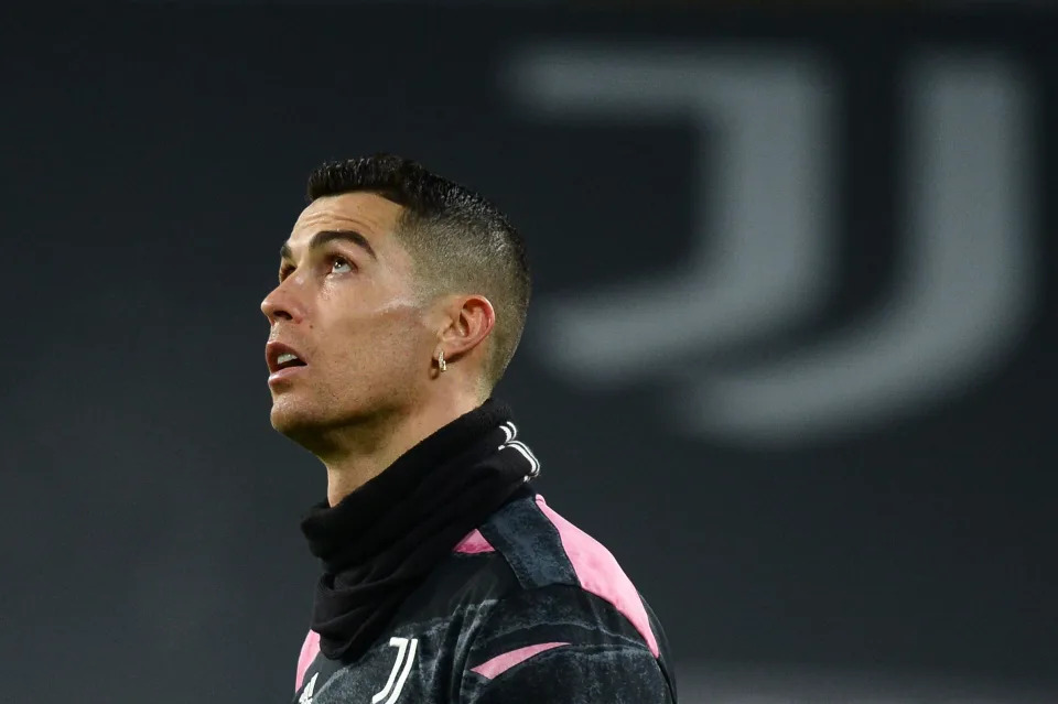 Cristiano Ronaldo before Juventus vs Roma