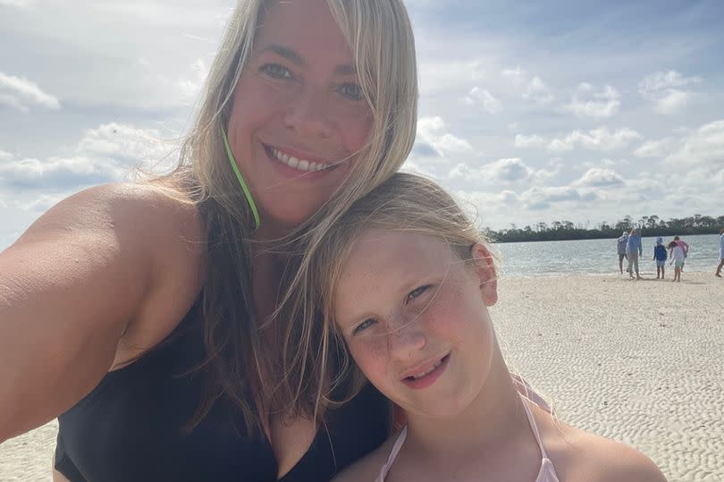 Andrea Sciolaro after her weight loss with daughter Scarlett