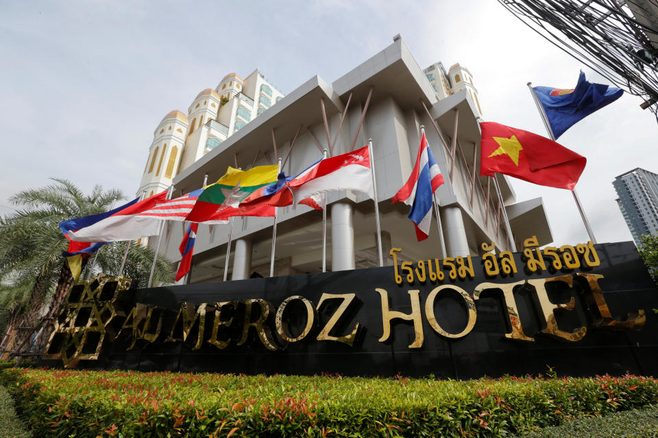 A view of the Al Meroz hotel in Bangkok