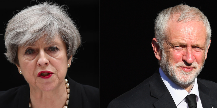 Theresa May and Jeremy Corbyn