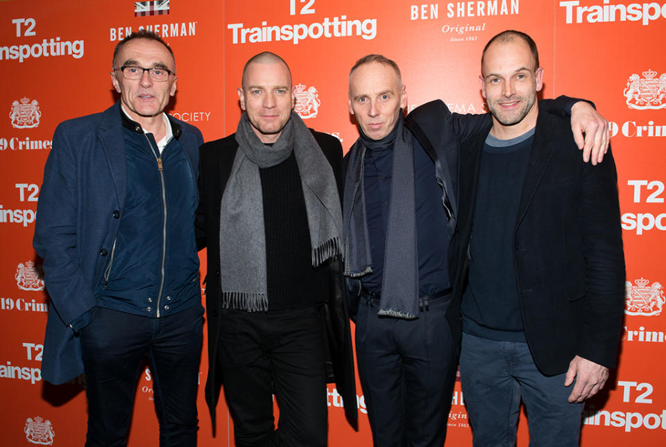 Danny Boyle, Ewan McGregor, Ewen Bremner, and Jonny Lee Miller